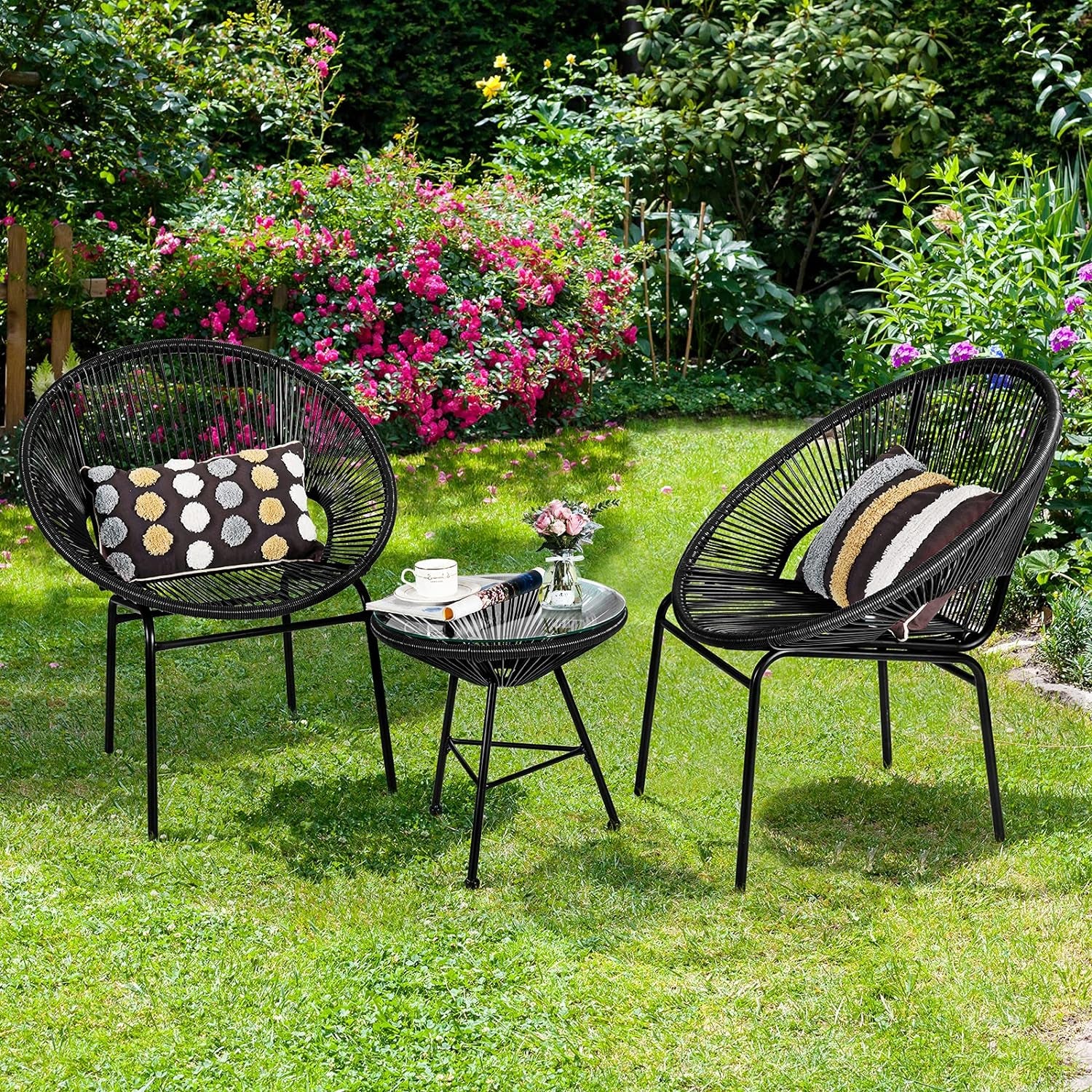 3 Piece All Weather Bistro Set for Patio