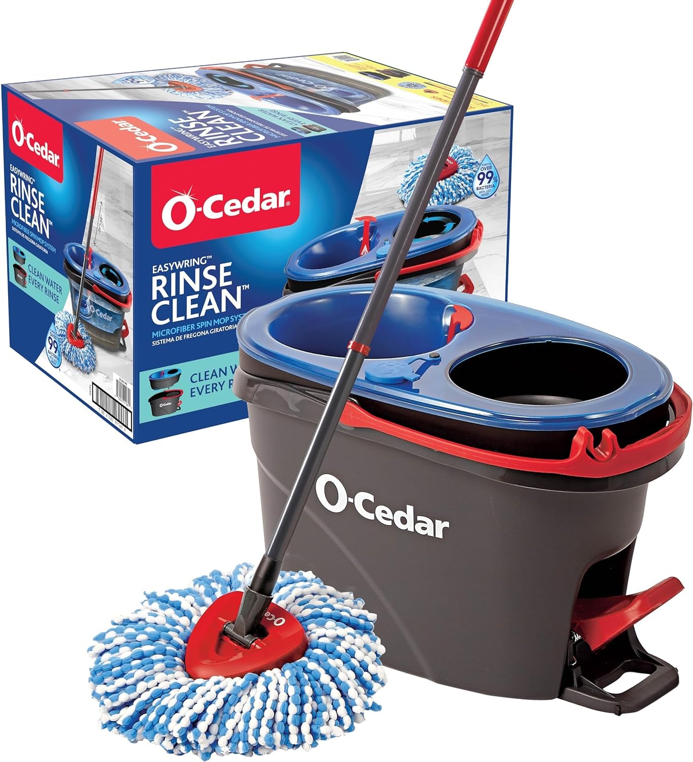  Microfiber Spin Mop & Bucket Floor Cleaning System