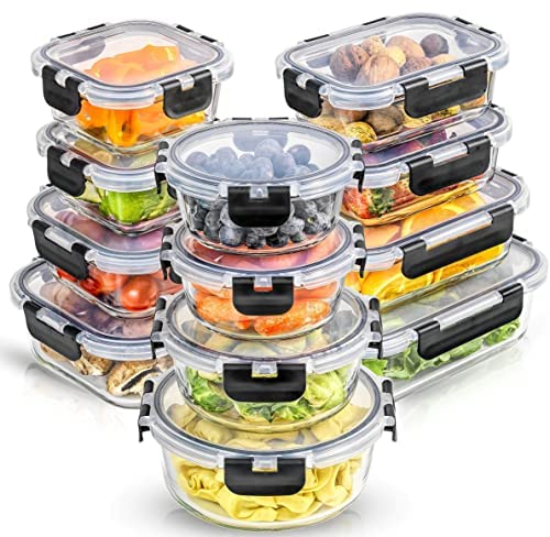 Freezer Safe Food Storage Containers and 12 Lids