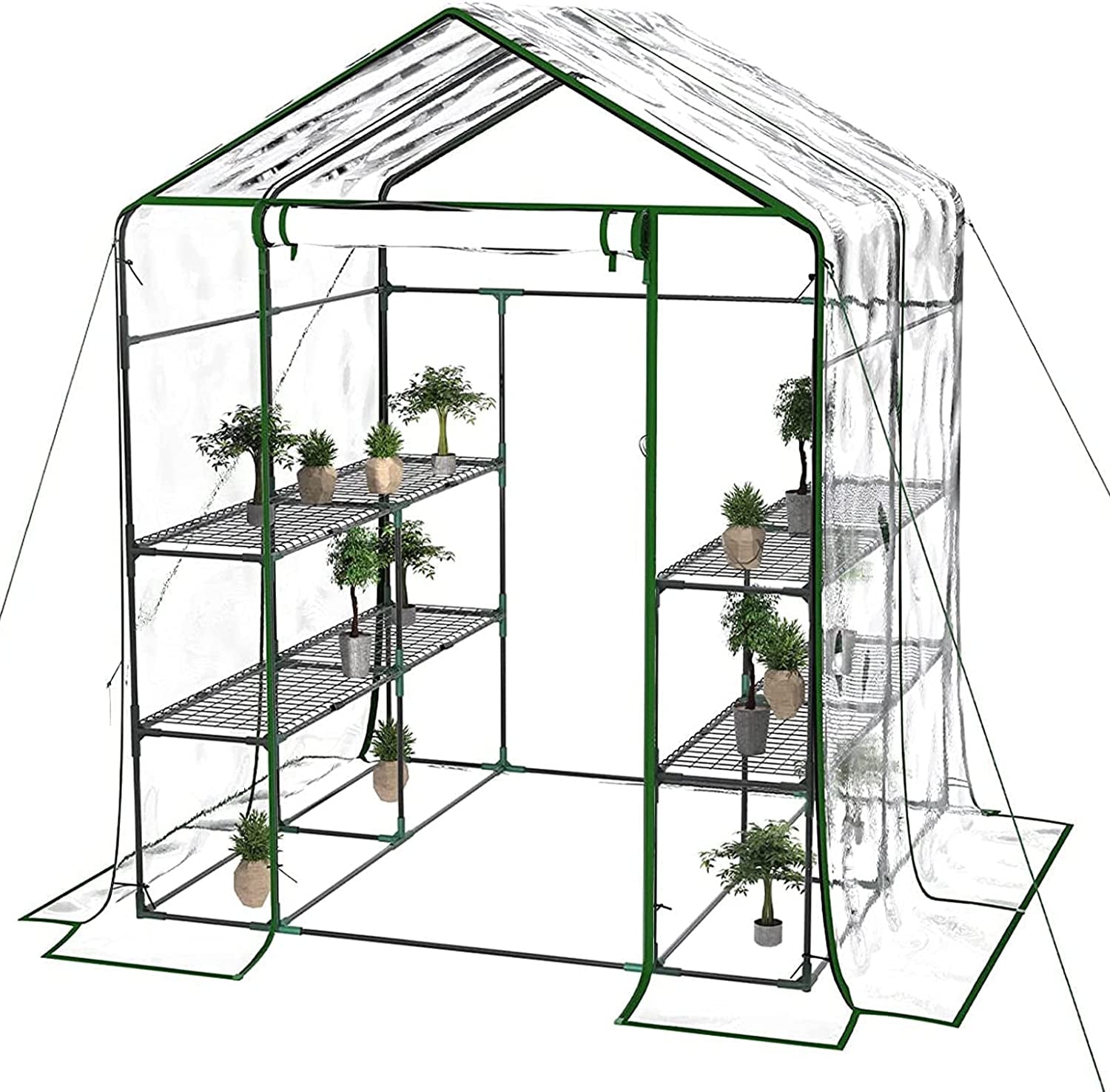  Portable Mini Greenhouse Kit with Anchors and Ropes
