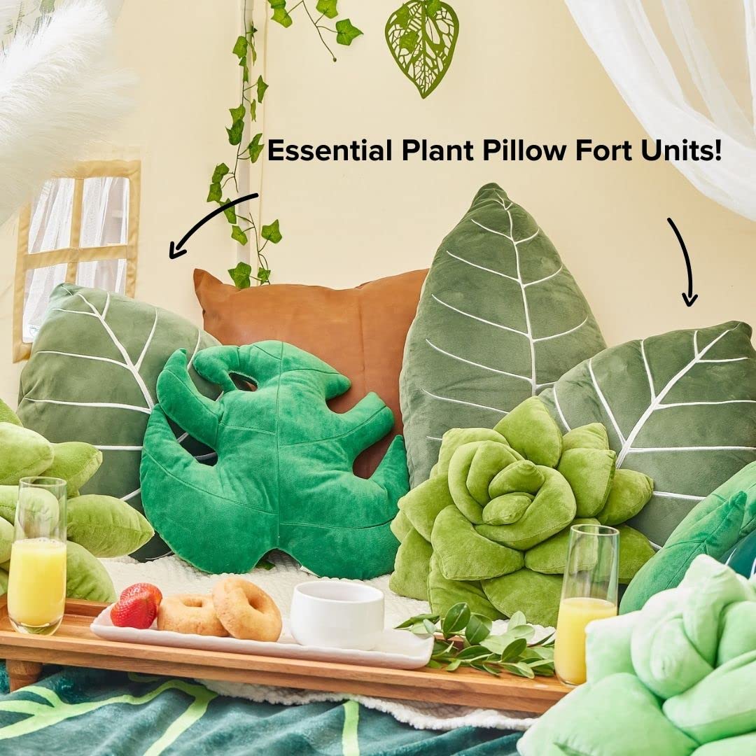 3D Accent Succulent Leaf Throw Pillow
