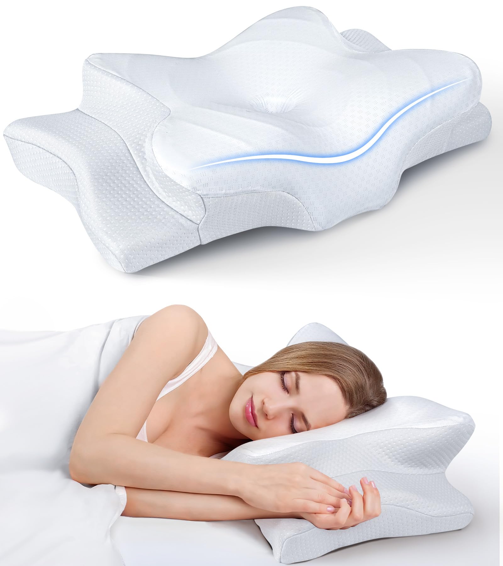 Ultra Pain Relief Cooling Pillow for Neck Support