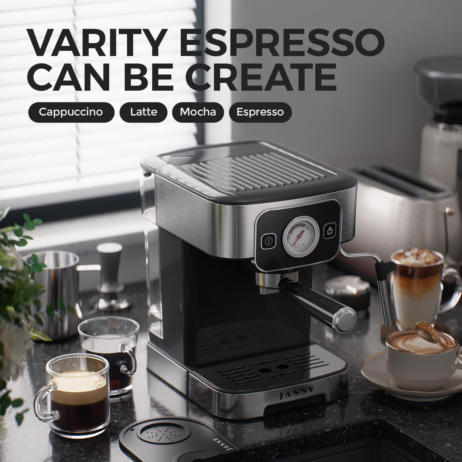 Espresso Coffee Machine 20 Bar Cappuccino Maker