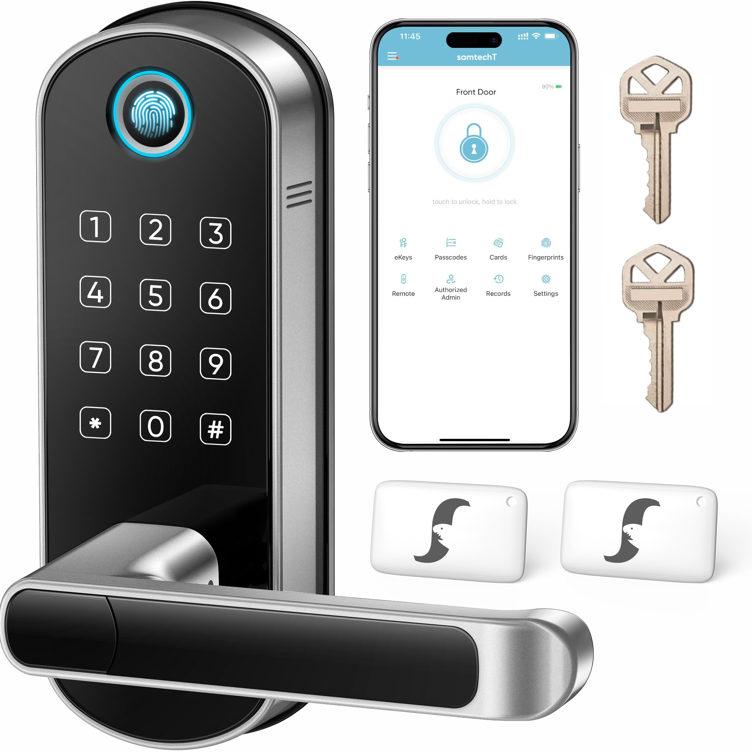 Keyless Entry Smart Door Lock with Door Handle
