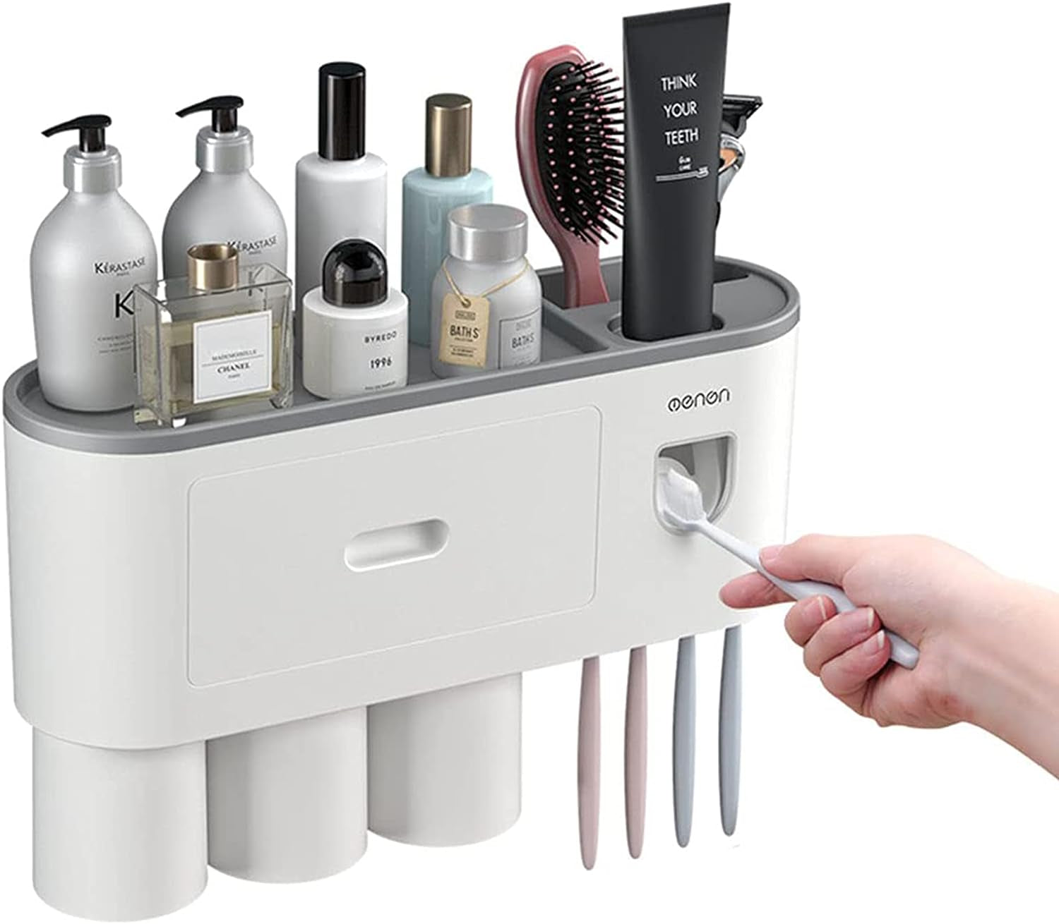Toothbrush Holder With Automatic Toothpaste Dispenser