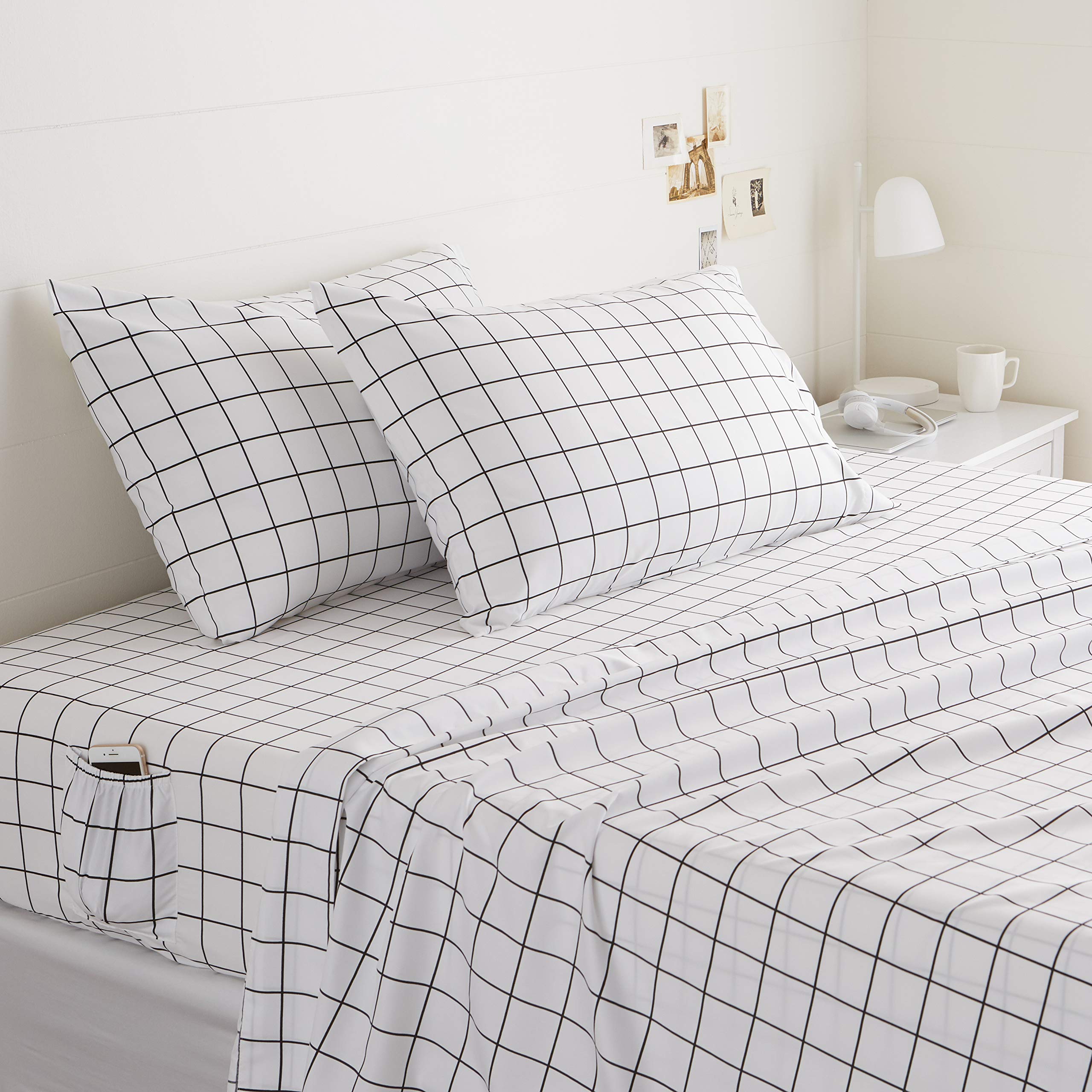 Soft Microfiber 4-Piece Bed Sheet Set with Elastic Side Pockets